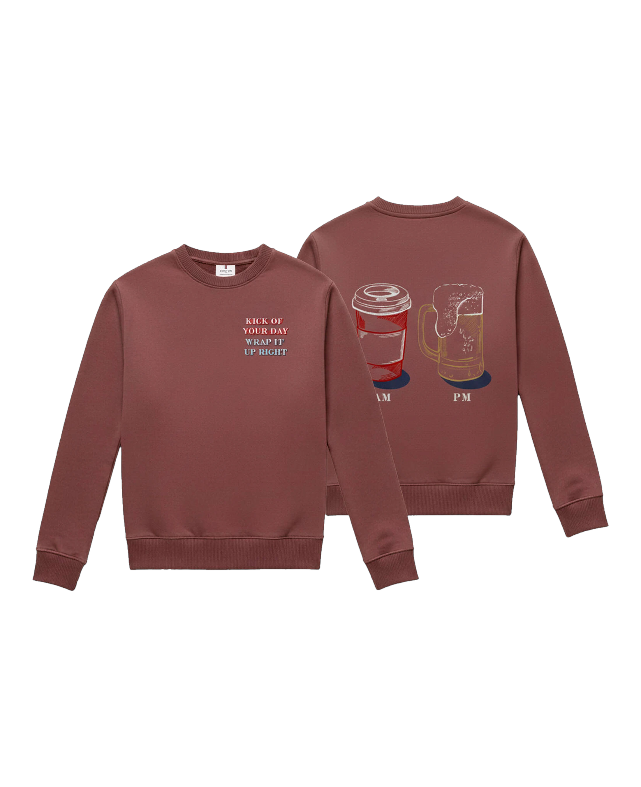 Sudadera Boston AM PM Granate Claro, vista de producto
