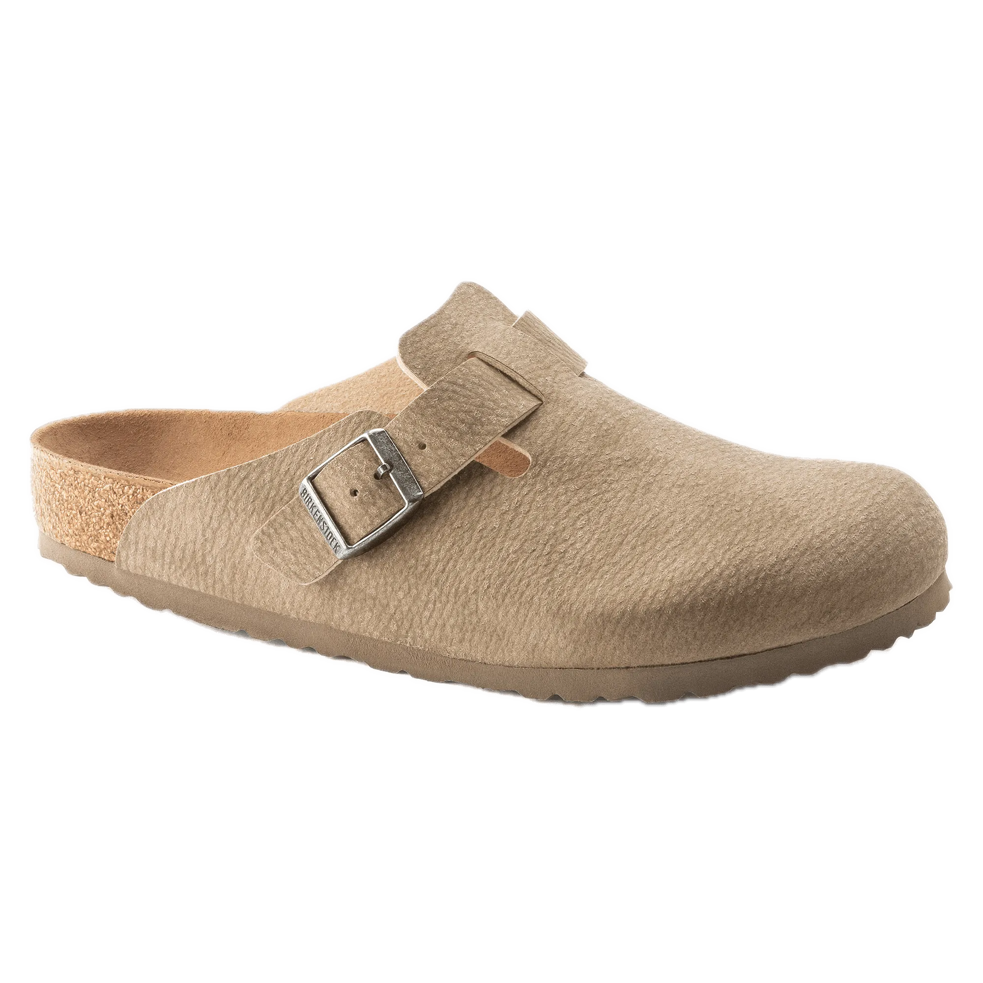Boston Birkenstock Versión Vegana Microfibra Desert Dust Gray Taupe - ECRU