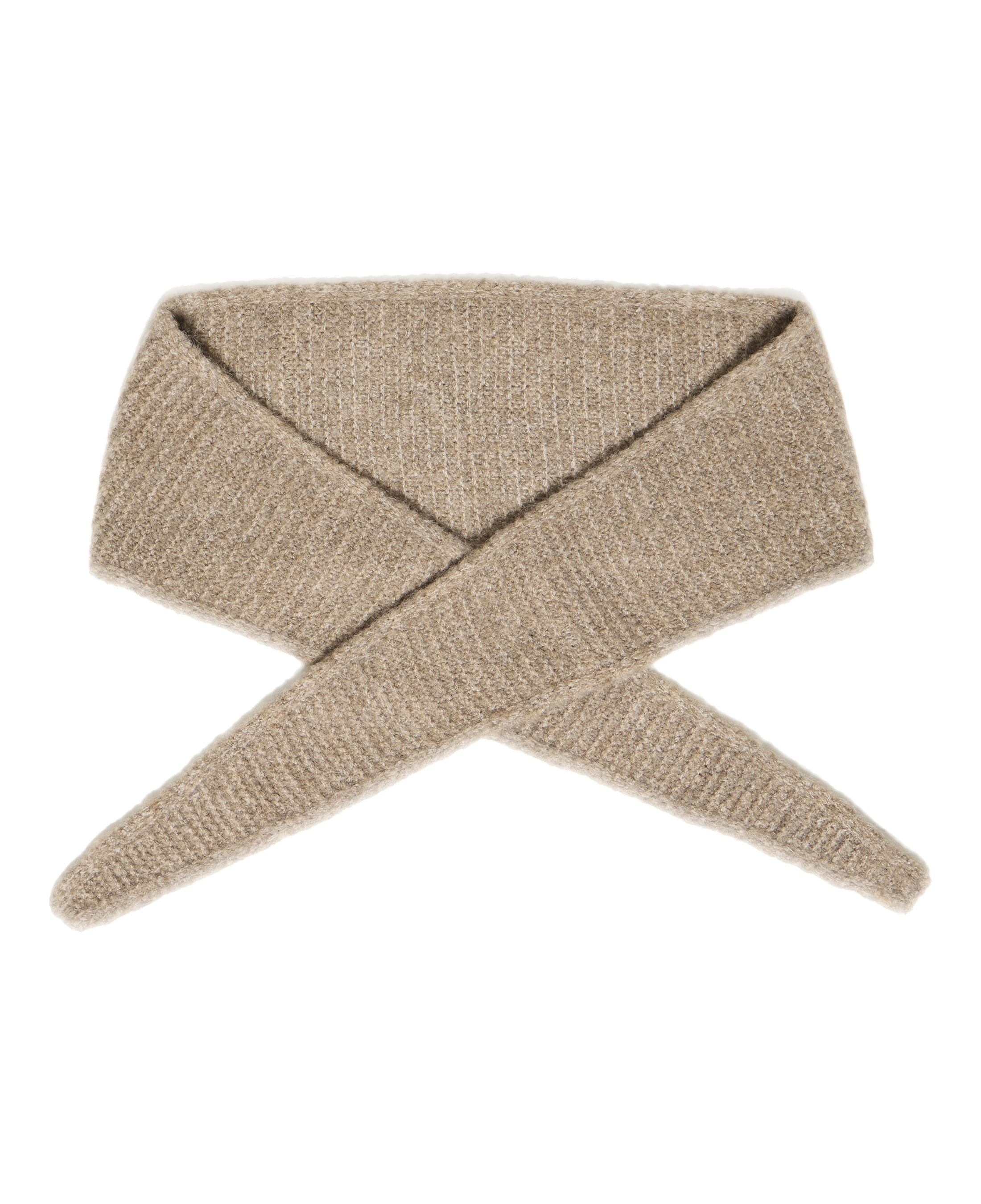 Bufanda B.YOUNG Vilko Walnut Melange — frontal, fondo transparente