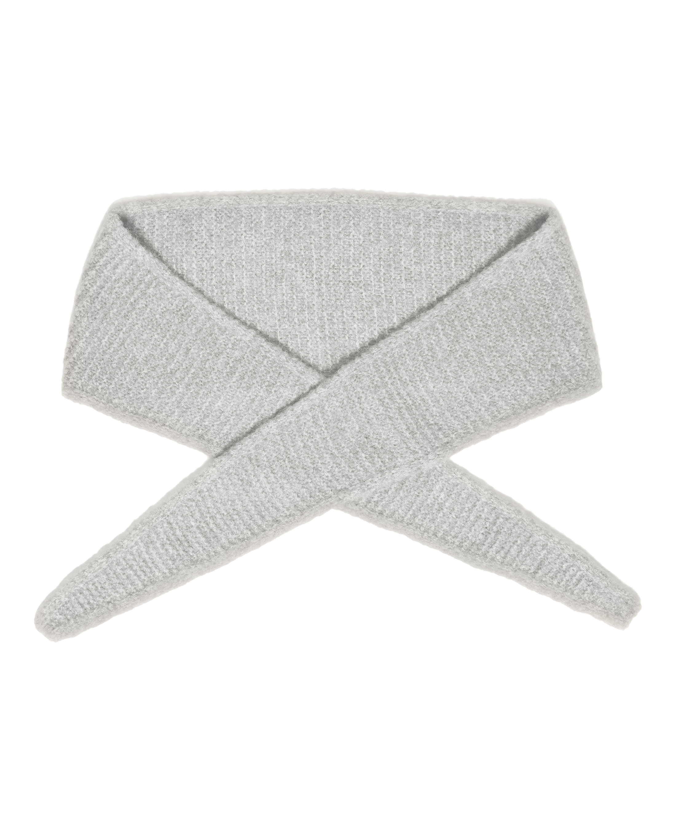 Bufanda B.YOUNG Vilko Mid Grey Melange — frontal, fondo transparente