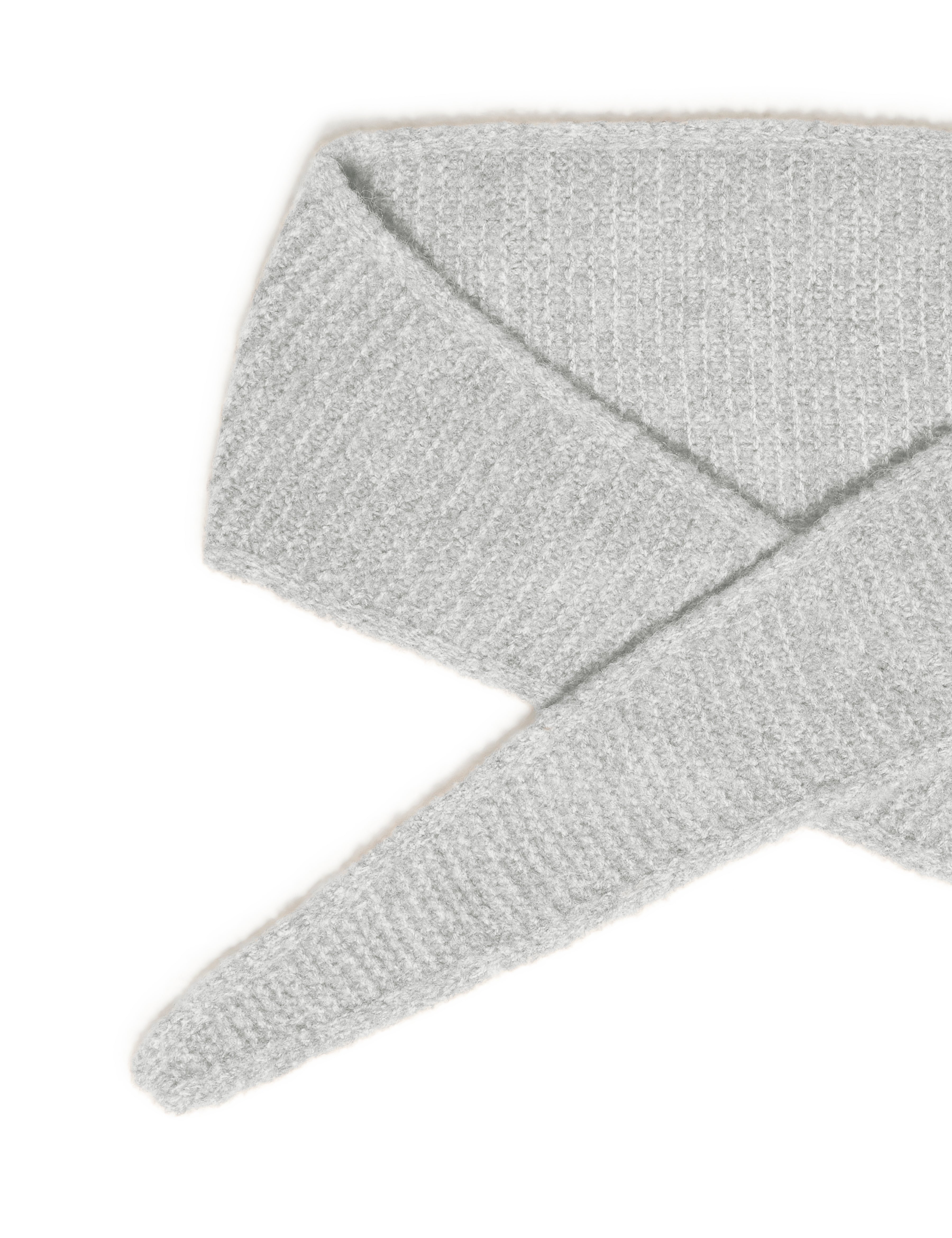 Bufanda B.YOUNG Vilko Mid Grey Melange — detalle oficial del tejido