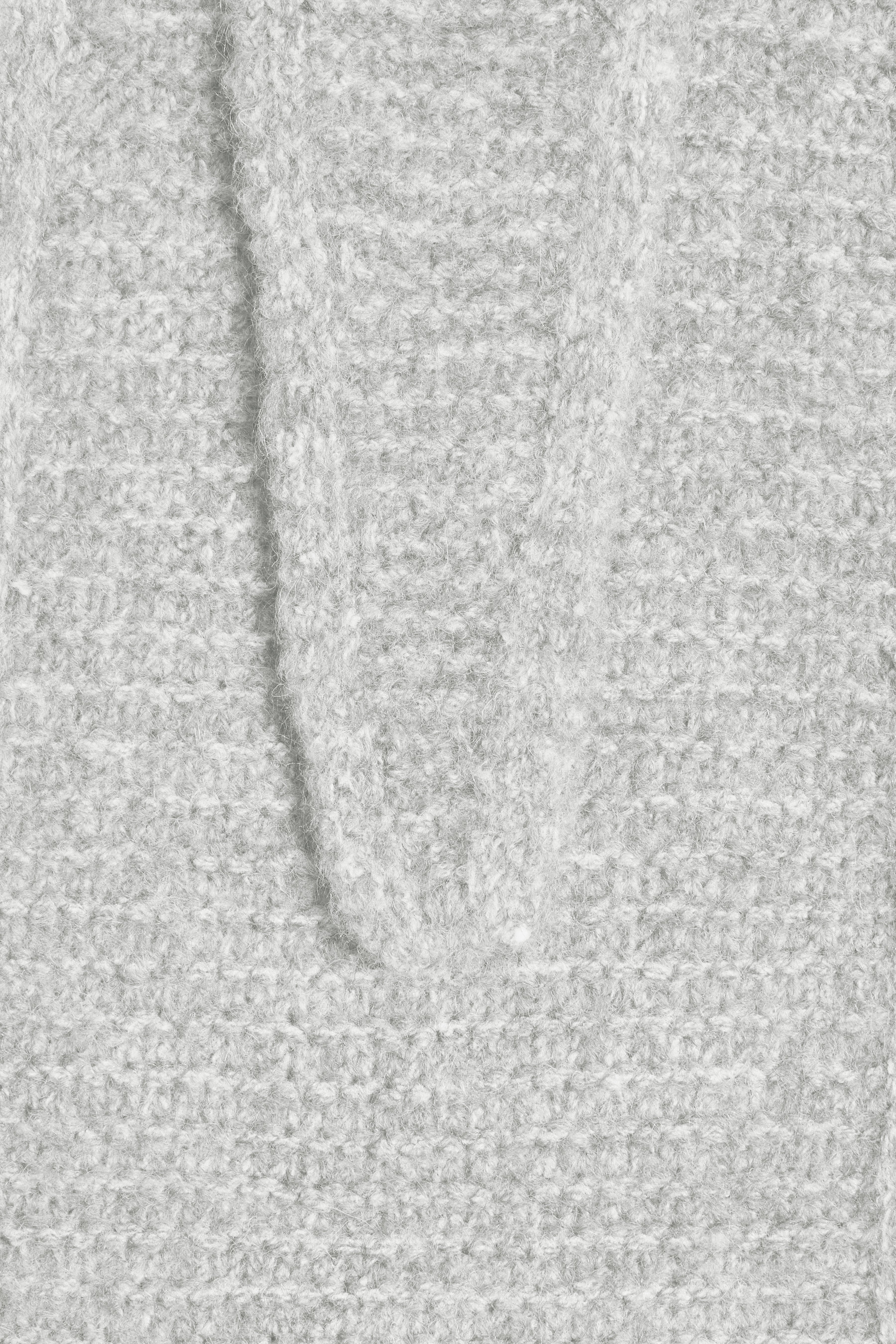 Bufanda B.YOUNG Vilko Mid Grey Melange — detalle oficial del tejido