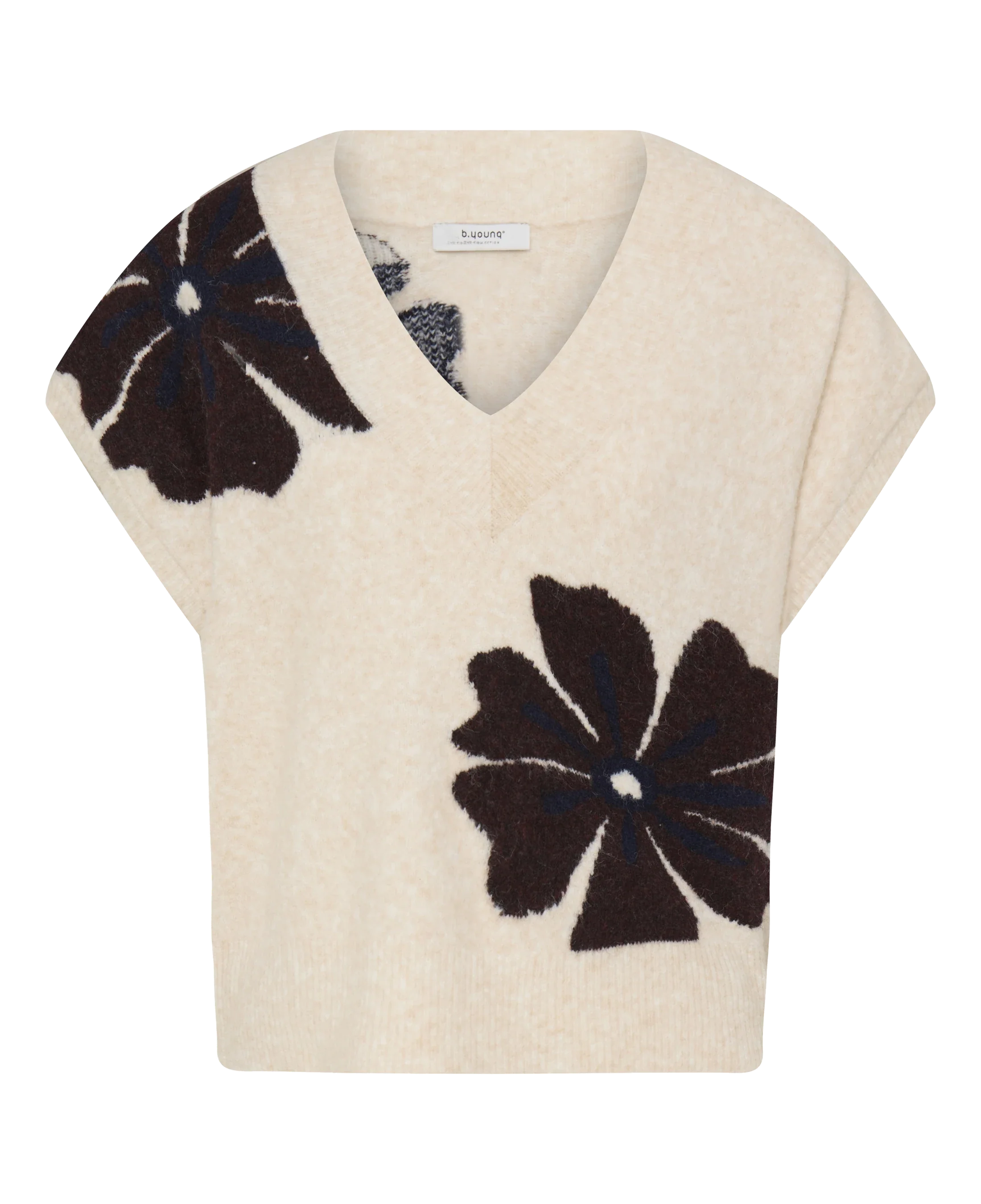 Chaleco B.YOUNG Byomea V-Neck Fig Mel Flower