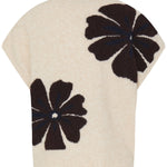 Chaleco B.YOUNG Byomea V-Neck Fig Mel Flower — vista 2