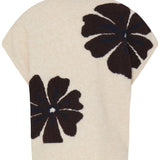 Chaleco B.YOUNG Byomea V-Neck Fig Mel Flower — vista 2