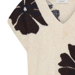 Chaleco B.YOUNG Byomea V-Neck Fig Mel Flower — vista 3