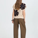 Chaleco B.YOUNG Byomea V-Neck Fig Mel Flower — vista 7