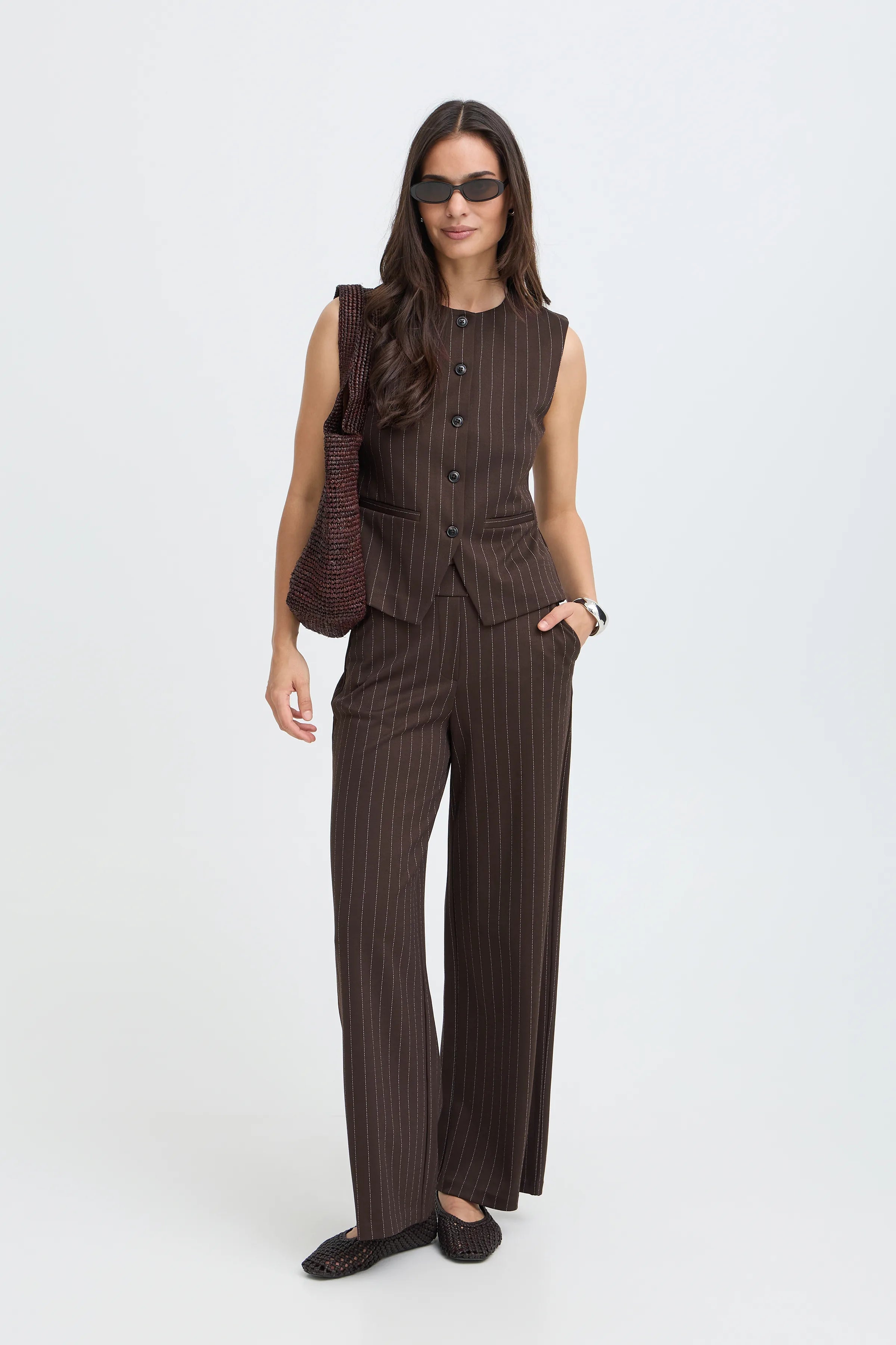 Chaleco B.YOUNG Byrowan Java Pinstripe — vista 5