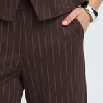 Pantalón B.YOUNG Byrowan Wide Java Pinstripe — vista 4