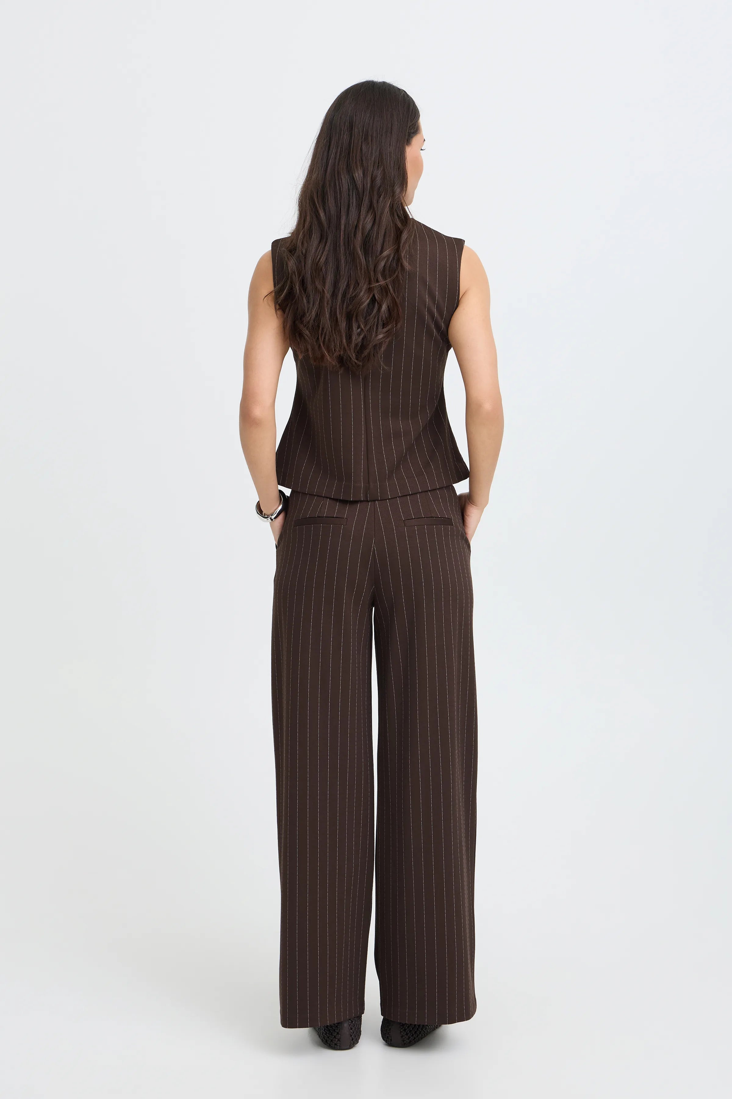 Pantalón B.YOUNG Byrowan Wide Java Pinstripe — vista 7
