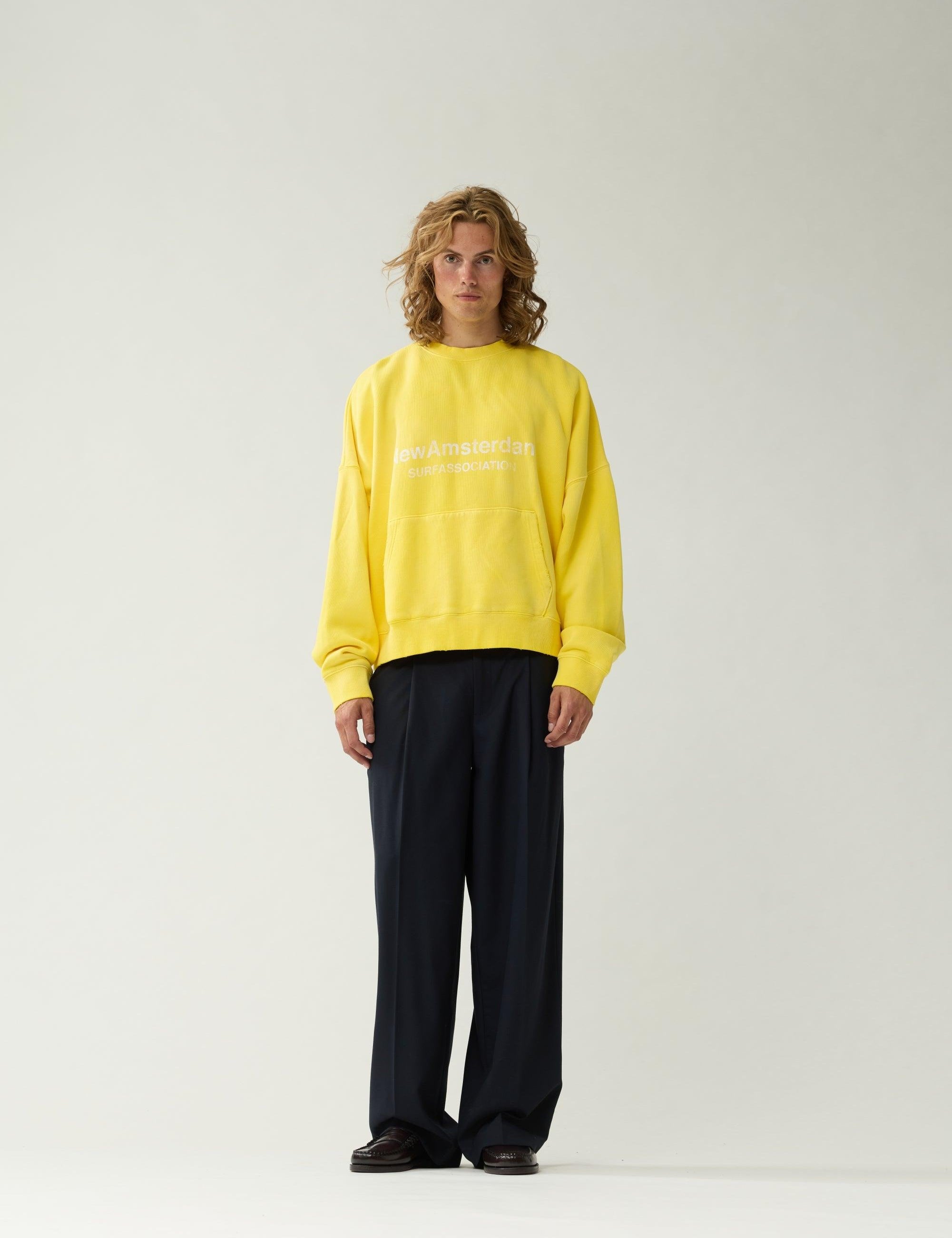 Sudadera NEW AMSTERDAM SURF ASSOCIATION Worked Logo Lemon