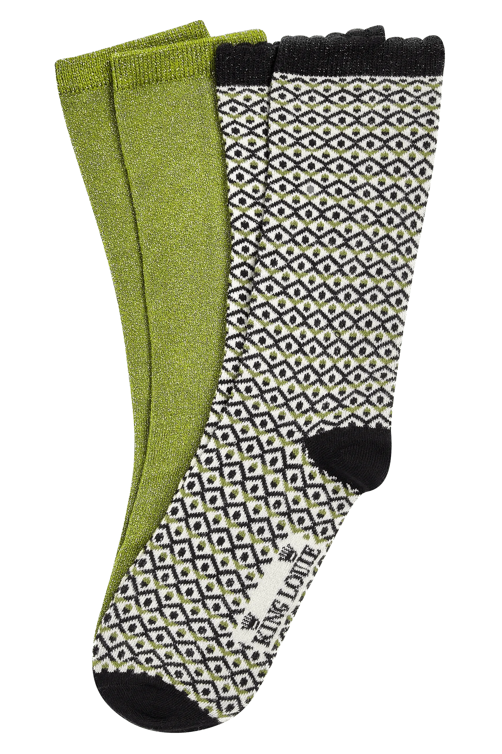 Caja de Regalo de Calcetines King Louie Quentin Posey Green - ECRU