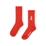 Calcetines Armedangels Saamus Bold Poppy Red - ECRU