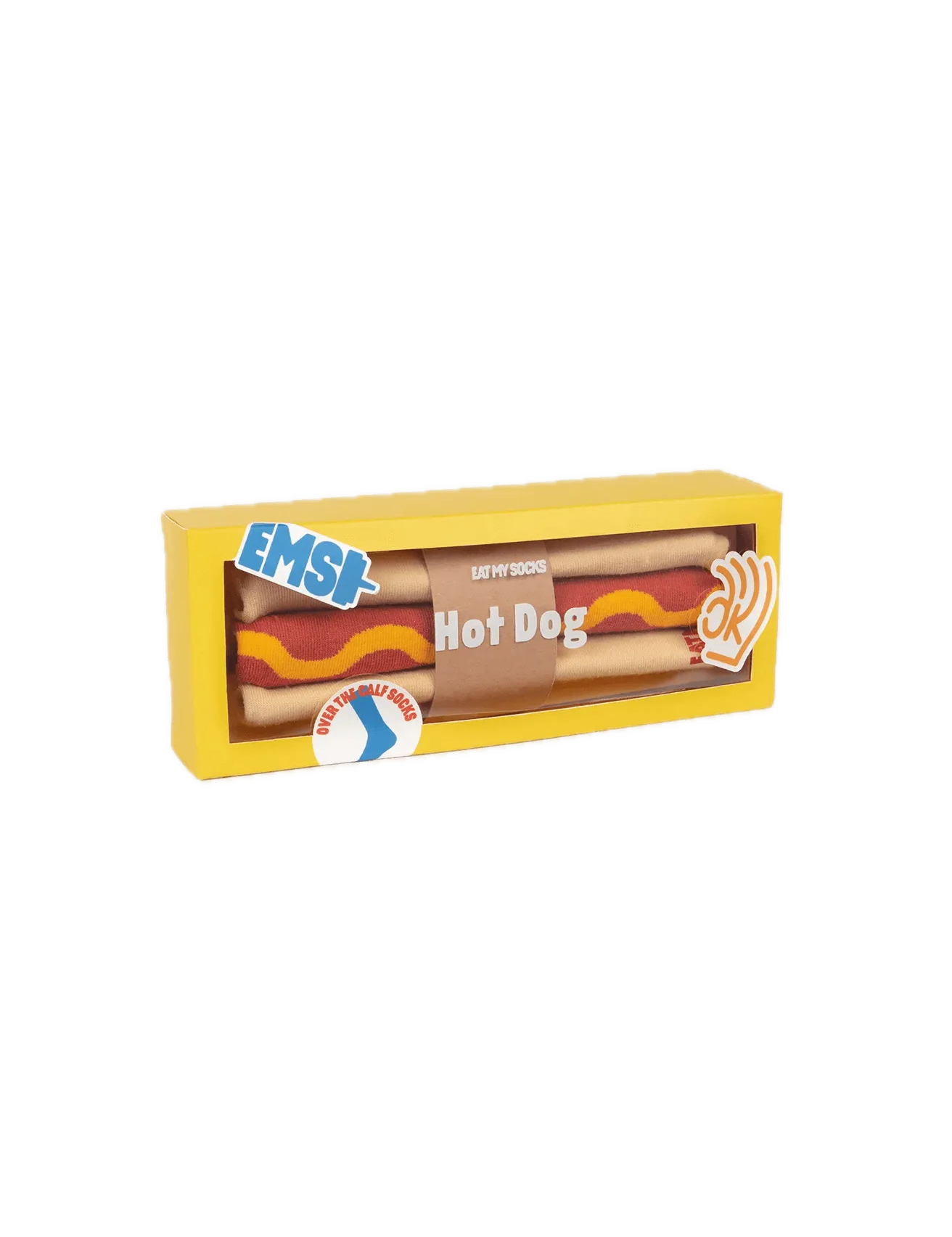 Calcetines Eat My Socks Hot Dog - ECRU