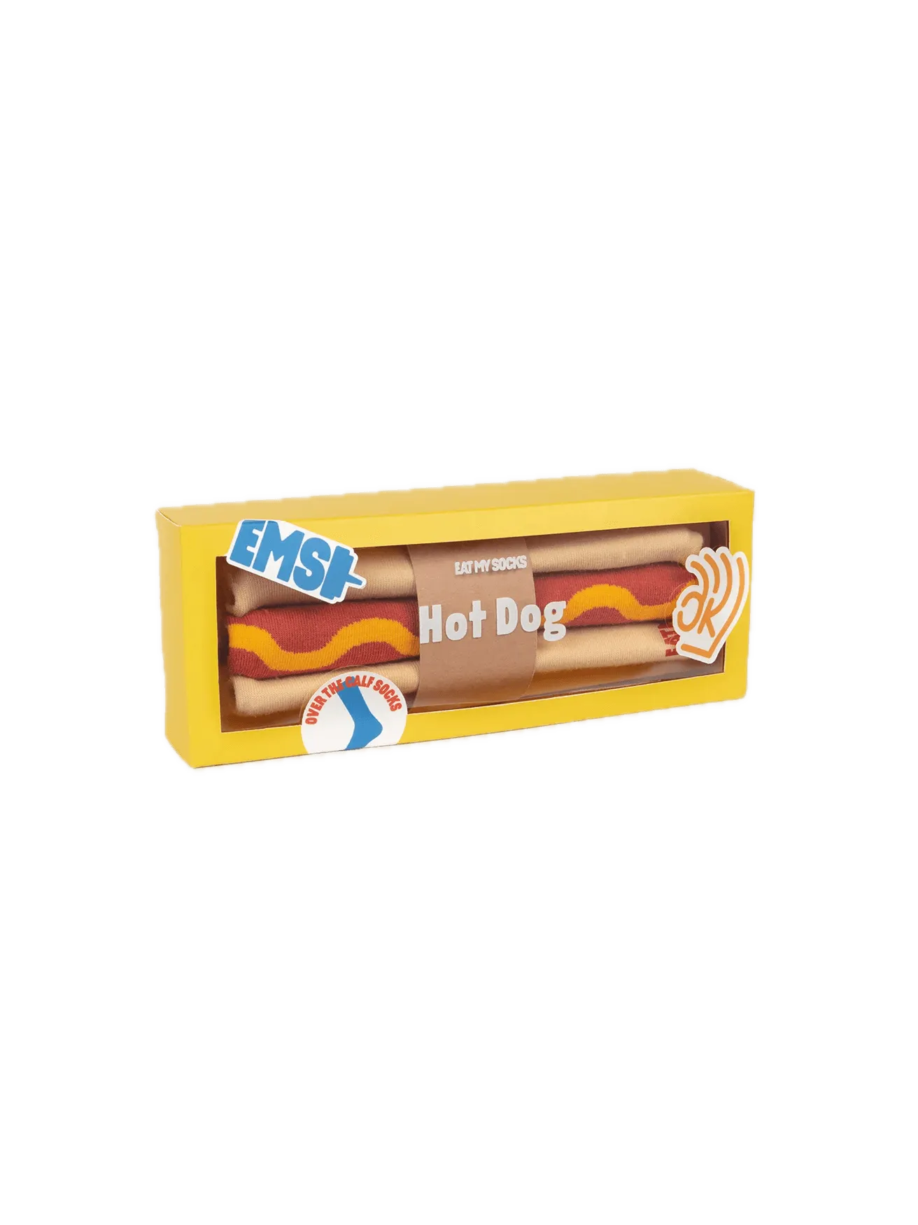 Calcetines Eat My Socks Hot Dog - ECRU