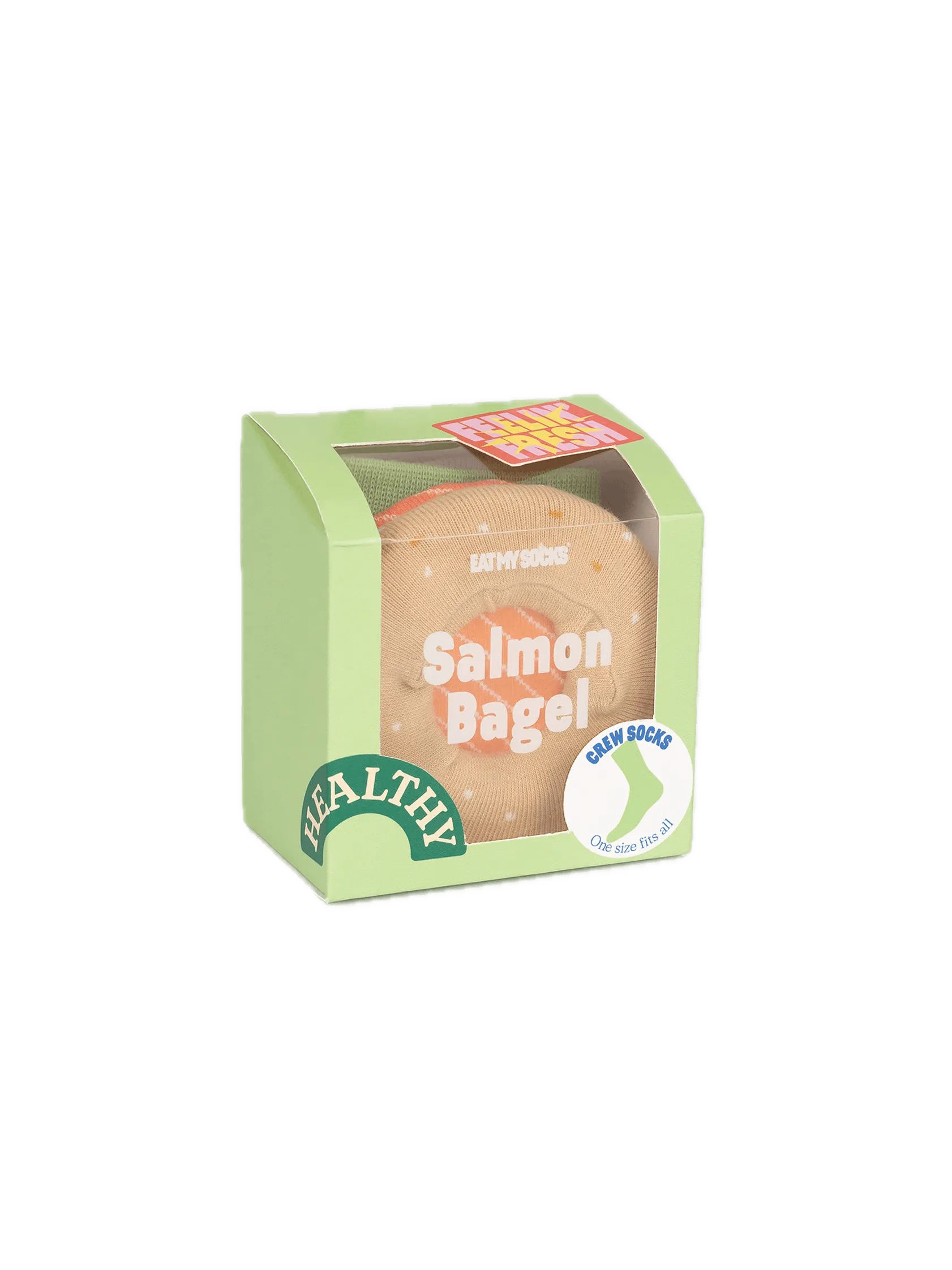 Calcetines Eat My Socks Salmon Bagel - ECRU