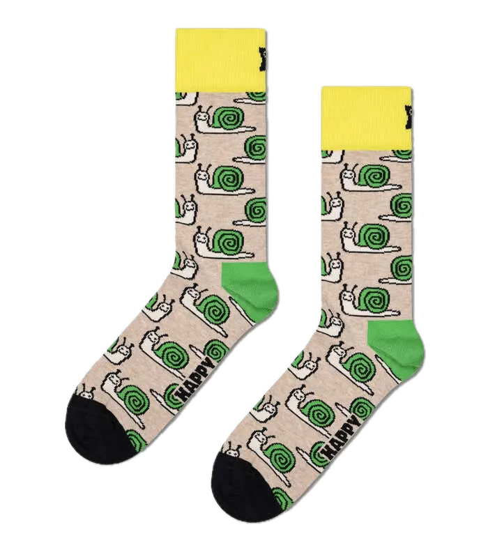 Calcetines Happy Socks Beige Snail Crew - ECRU