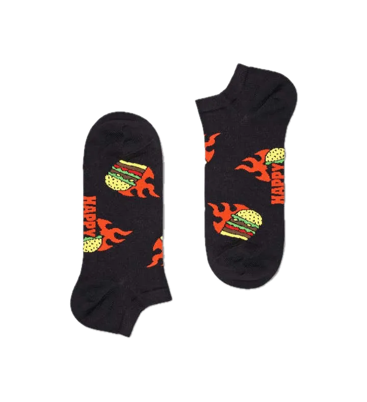 Calcetines Happy Socks Flaming Burger Low - ECRU