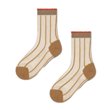 Calcetines Happy Socks Hysteria Light Brown Lily Ankle Sock - ECRU