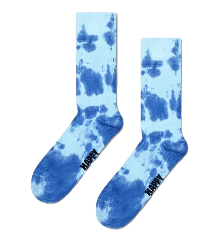 Calcetines Happy Socks Light Blue Tie Dye Crew - ECRU
