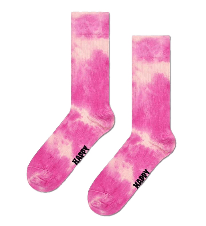 Calcetines Happy Socks Light Pink Tie Dye Crew - ECRU
