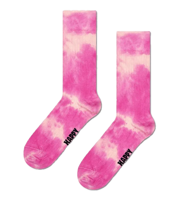 Calcetines Happy Socks Light Pink Tie Dye Crew - ECRU
