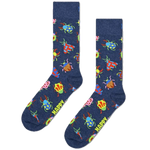 Calcetines Happy Socks Navy Bugs Crew - ECRU