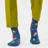 Calcetines Happy Socks Navy Bugs Crew - ECRU