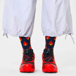 Calcetines Happy Socks Navy Flames Crew - ECRU