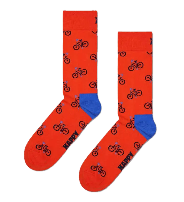Calcetines Happy Socks Orange Bike Crew - ECRU