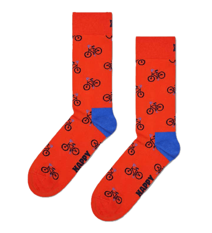 Calcetines Happy Socks Orange Bike Crew - ECRU