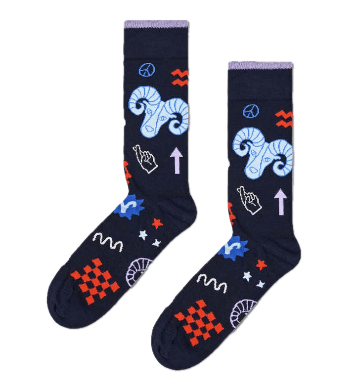 Calcetines Happy Socks Signo del Zodiaco Aries - ECRU