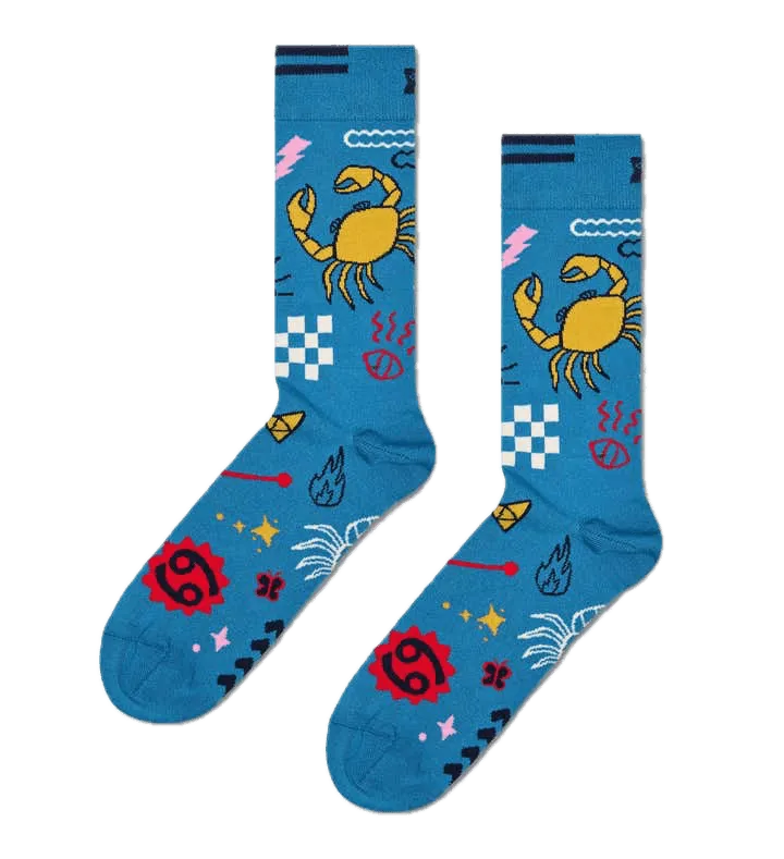 Calcetines Happy Socks Signo del Zodiaco Cáncer - ECRU