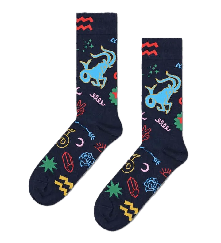 Calcetines Happy Socks Signo del Zodiaco Capricornio - ECRU