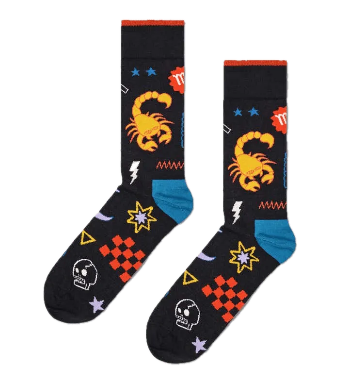 Calcetines Happy Socks Signo del Zodiaco Escorpio - ECRU