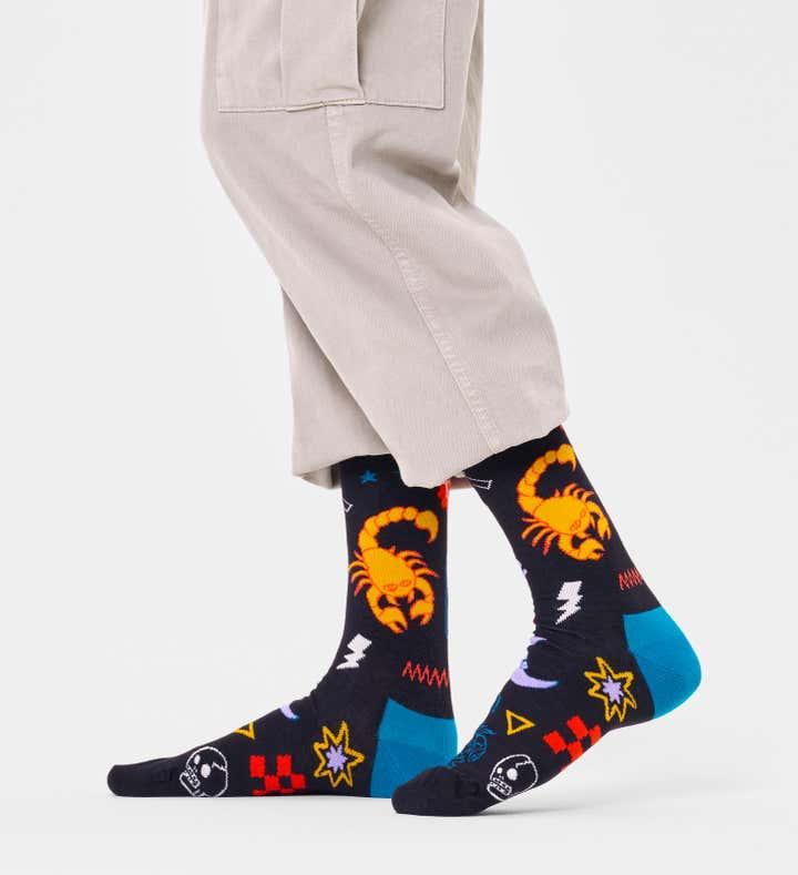Calcetines Happy Socks Signo del Zodiaco Escorpio - ECRU