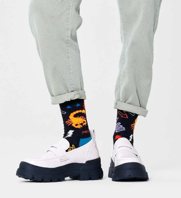 Calcetines Happy Socks Signo del Zodiaco Escorpio - ECRU