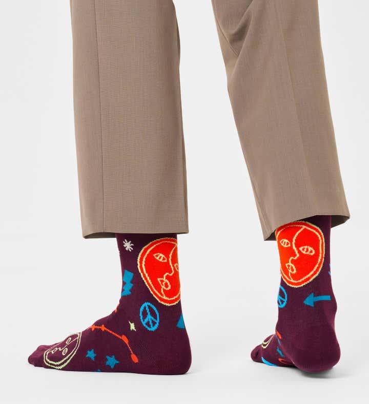 Calcetines Happy Socks Signo del Zodiaco Geminis - ECRU