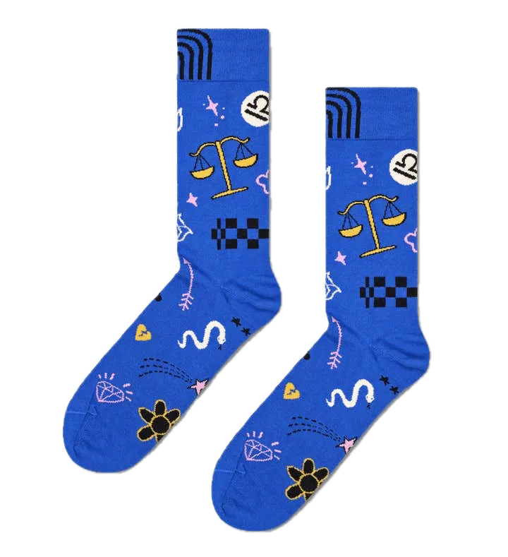Calcetines Happy Socks Signo del Zodiaco Libra - ECRU