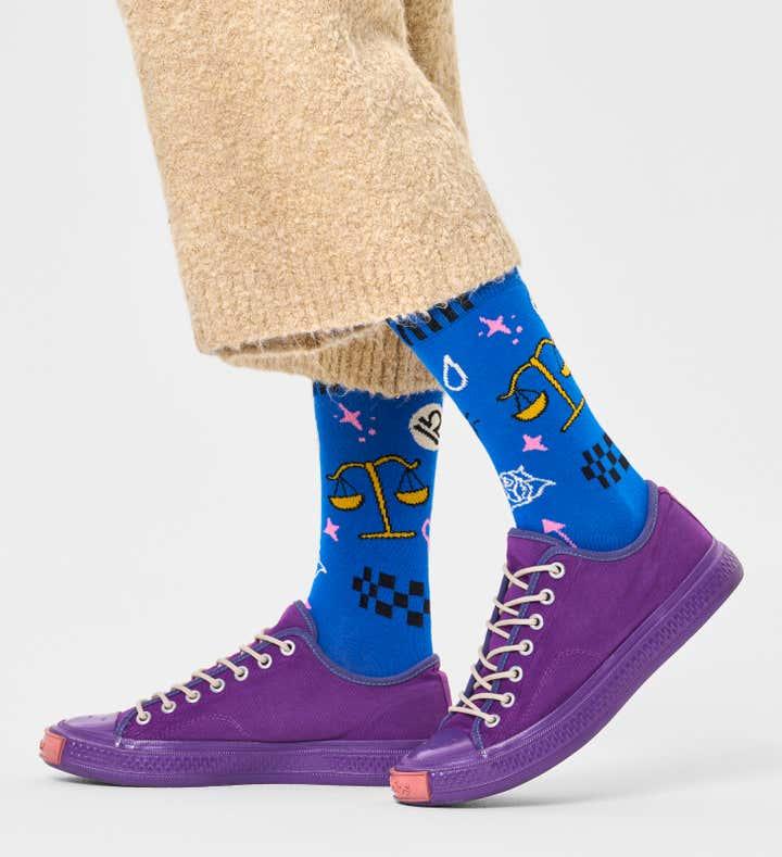 Calcetines Happy Socks Signo del Zodiaco Libra - ECRU