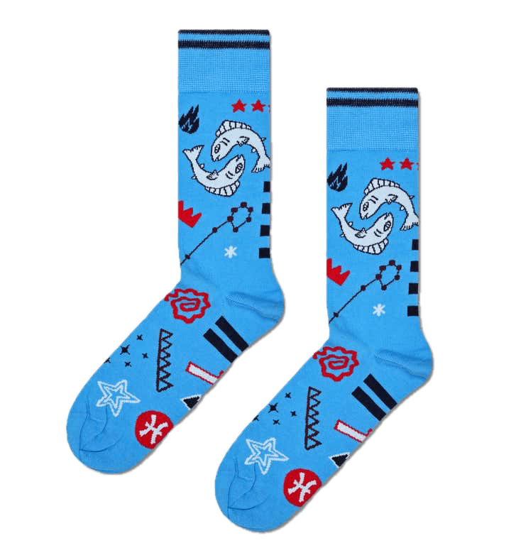 Calcetines Happy Socks Signo del Zodiaco Piscis - ECRU