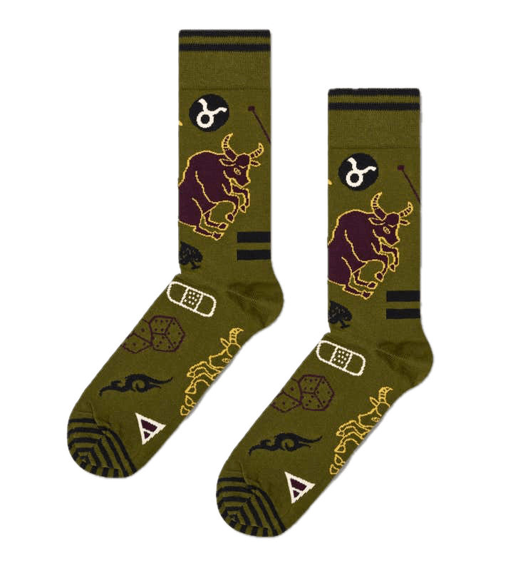Calcetines Happy Socks Signo del Zodiaco Tauro - ECRU
