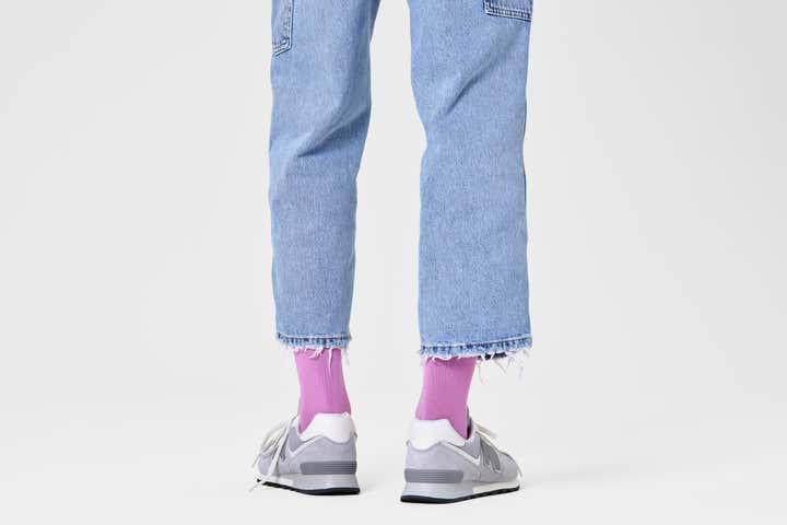 Calcetines Happy Socks Solid Pink - ECRU