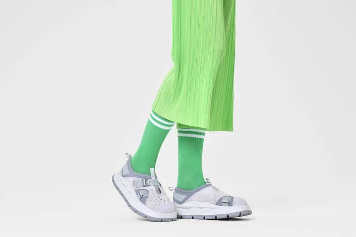 Calcetines Happy Socks Solid Sneaker Green - ECRU
