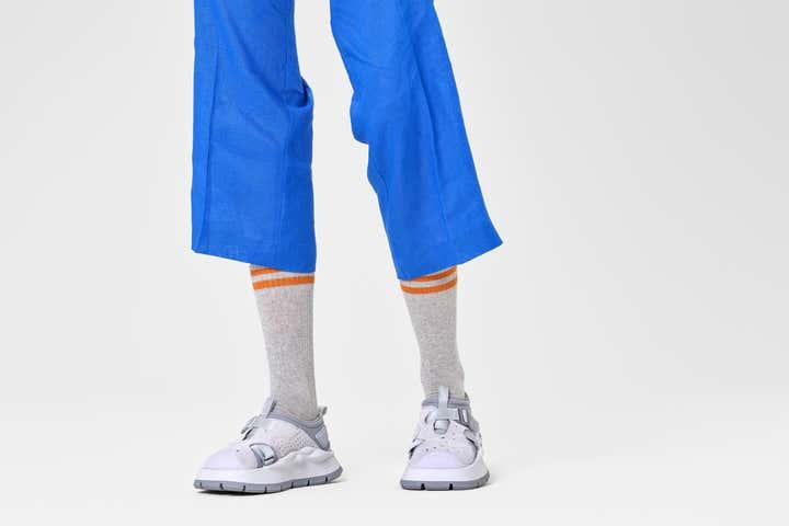 Calcetines Happy Socks Solid Sneaker Grey - ECRU