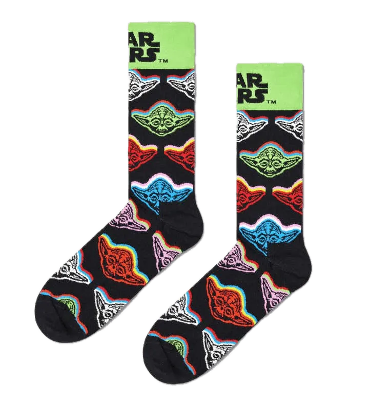 Calcetines Happy Socks Star Wars™️ Yoda Crew - ECRU