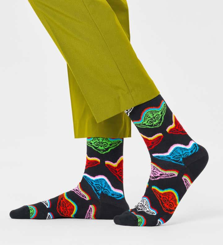 Calcetines Happy Socks Star Wars™️ Yoda Crew - ECRU