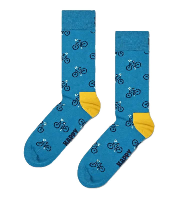 Calcetines Happy Socks Turquoise Bike Crew - ECRU