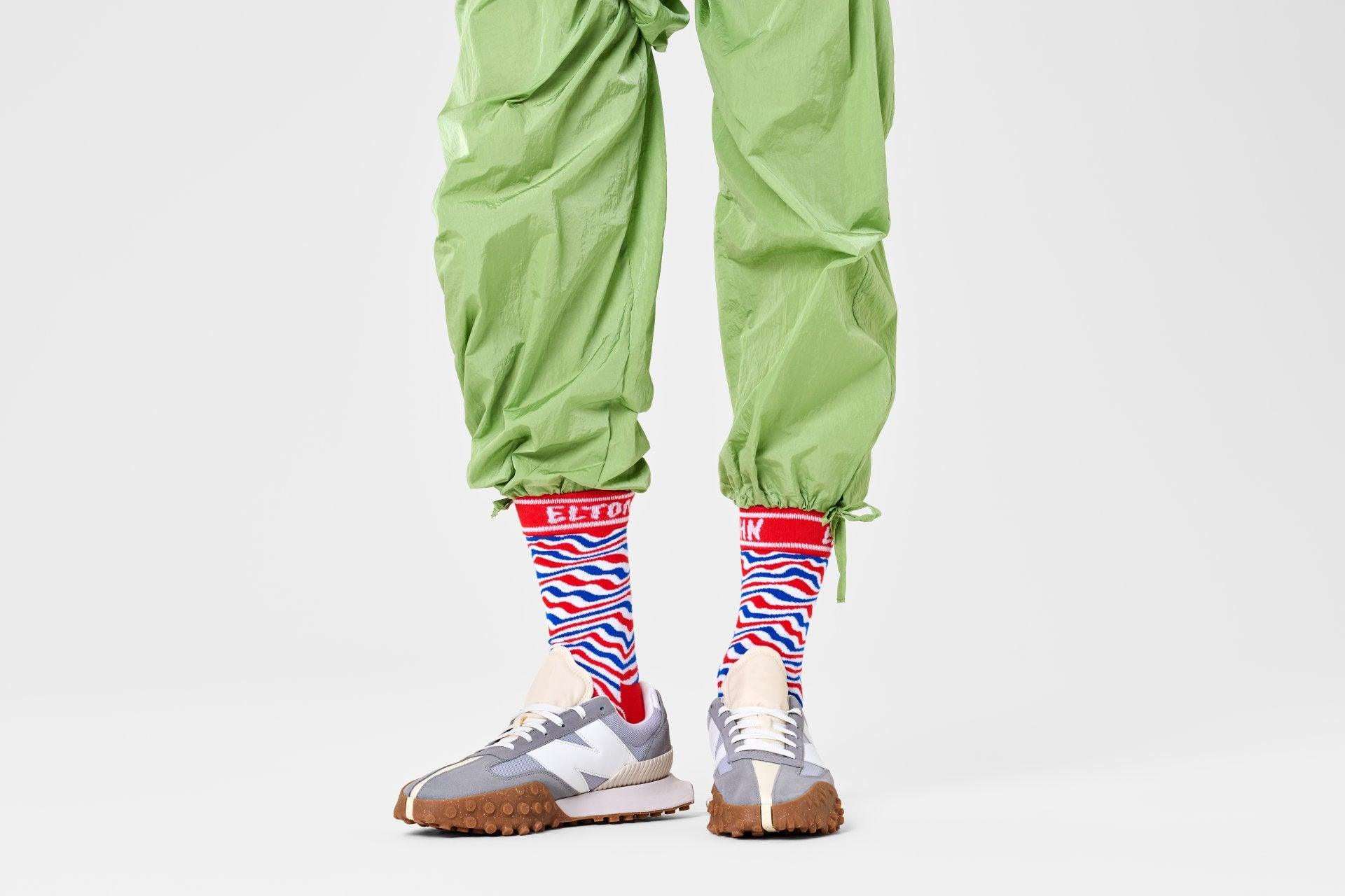 Calcetines Happy Socks x Elton John Striped - ECRU