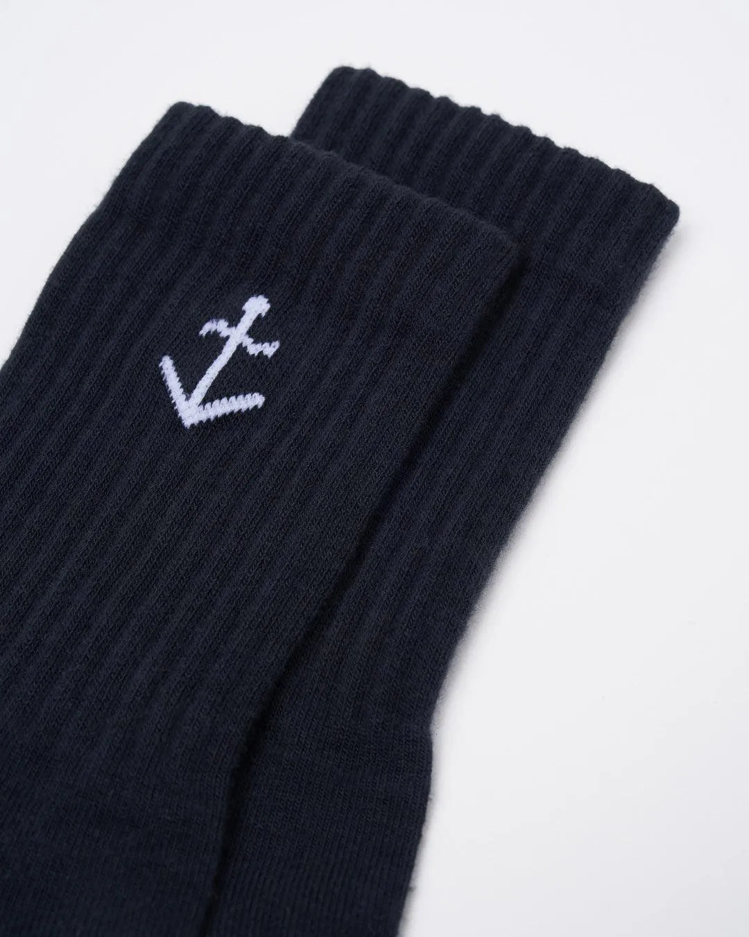 Calcetines La Paz Elias Dark Navy Ecru Logo - ECRU